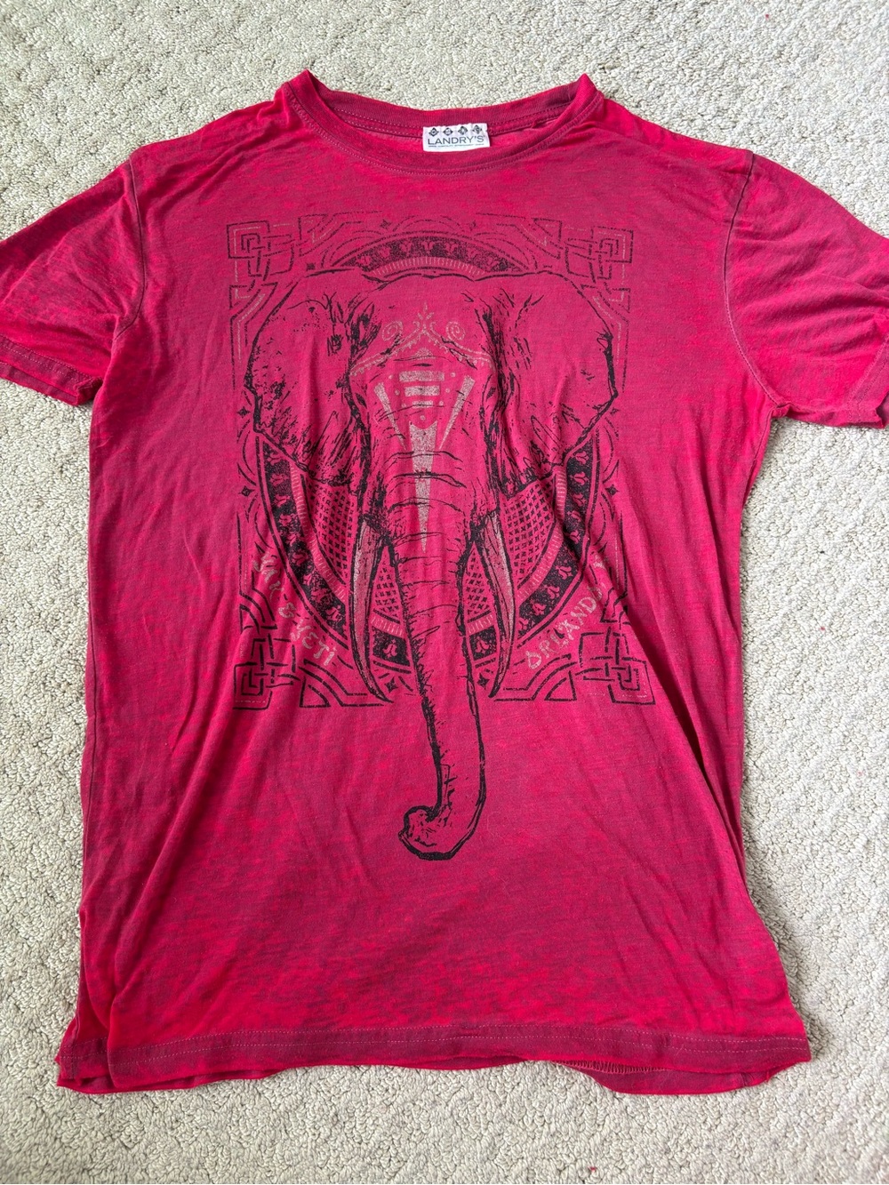 Red Graphic Elephant Tee - Soft Women’s Tee